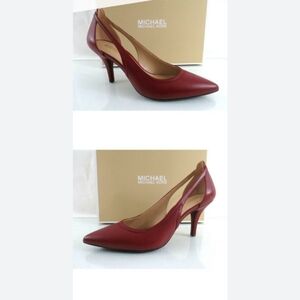 MICHAEL KORS NORA FLEX Women's Red Mid Heel Pumps 10M